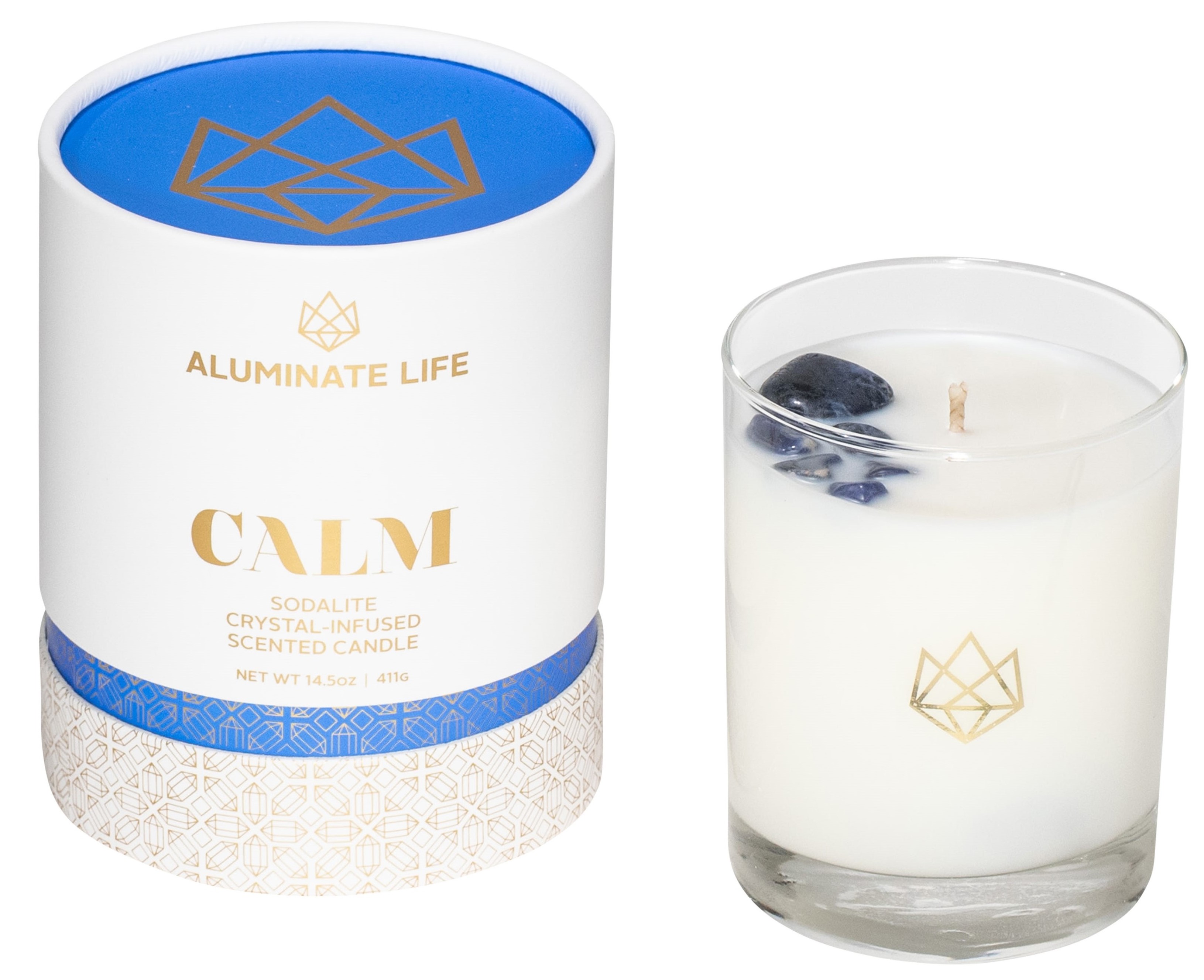 Buy Calm Candle Crystal & Essential Oils Aromatherapy Scent